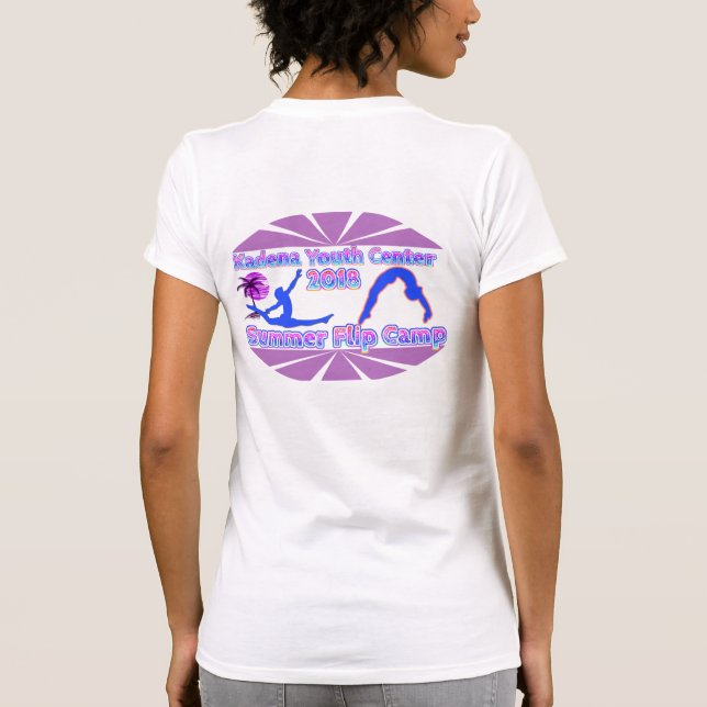 Adulte de blanc de T-shirt de camp de secousse de (Dos)