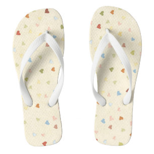 Adulte, larges tongs de sangle / Coeurs