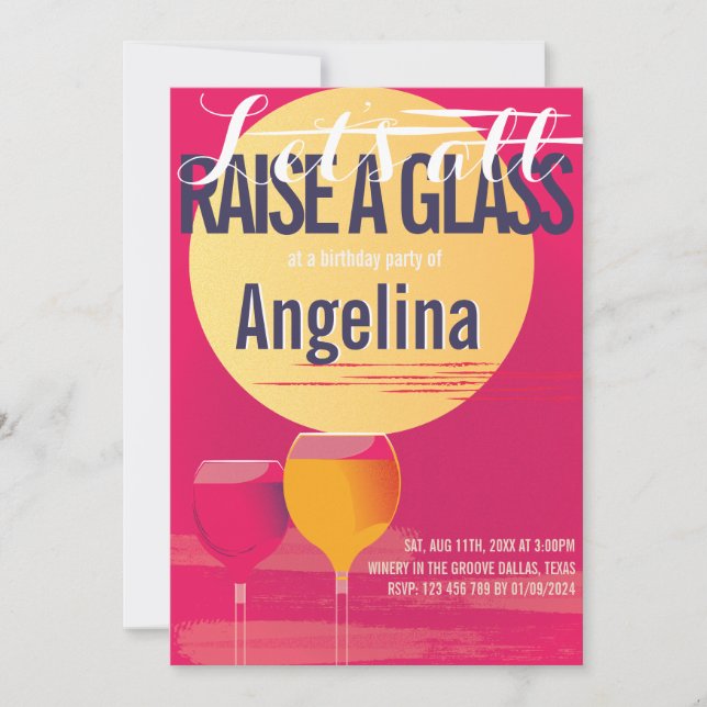 Adulte minimaliste invitation d'anniversaire sans  (Devant)