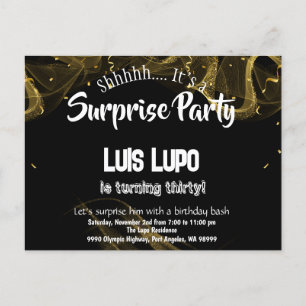 Adulte surprise Anniversaire Invitation PostCard N
