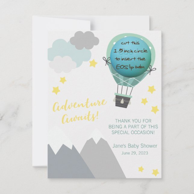 Adventure Attend ! Baby shower EOS Lip Balm Favori (Devant)