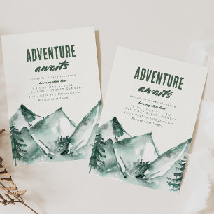 Adventure Attend Baby shower extérieur Invitation