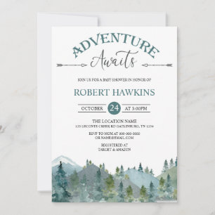 Adventure Attend Baby shower Invitation
