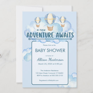 Adventure Attend Baby shower Invitation