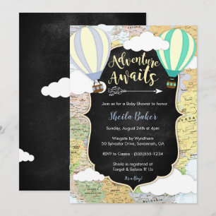Adventure Attend Boy Baby shower Invitation