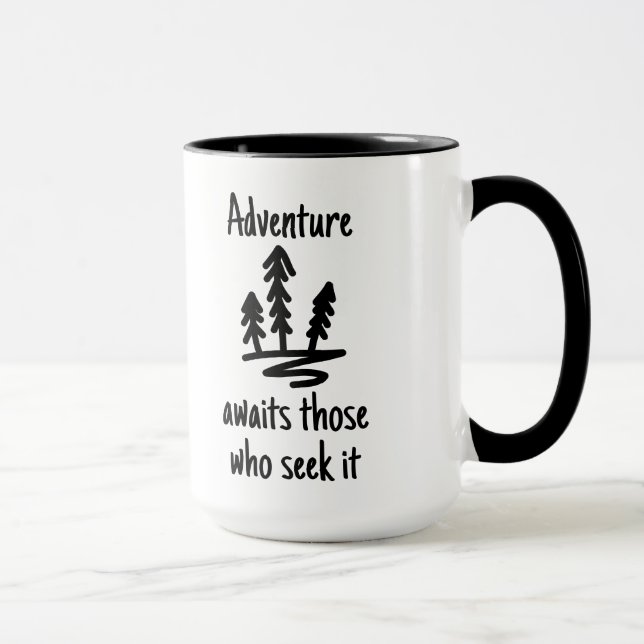 Adventure Attend Camping Forest Mug à deux tons (Droite)