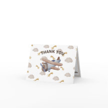 Adventure Attend Carte de remerciements plié Baby