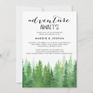 Adventure Attend Forêt Couples Douche Invitation