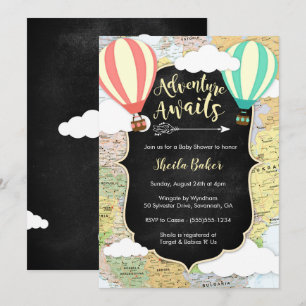 Adventure Attend Invitation Baby shower Voyage