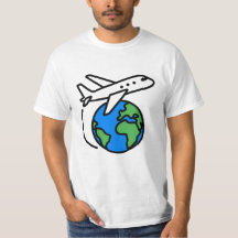 Adventure Await Globe Airplane Travel T-shirt
