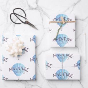 Adventure Await Wrapping Papier à feuilles plates