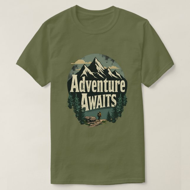 Adventure Awaits - T-shirt pour les amateurs d'ave (Design devant)
