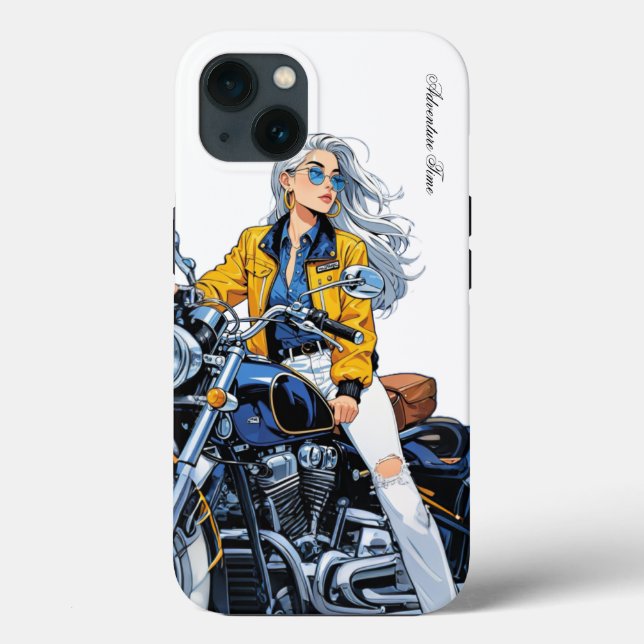 Adventure Time : Étui pour iPhone 13 de motard (Verso)