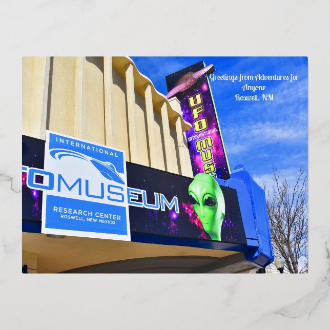 Adventures for Anyone Roswell, carte postale NM (Recto)