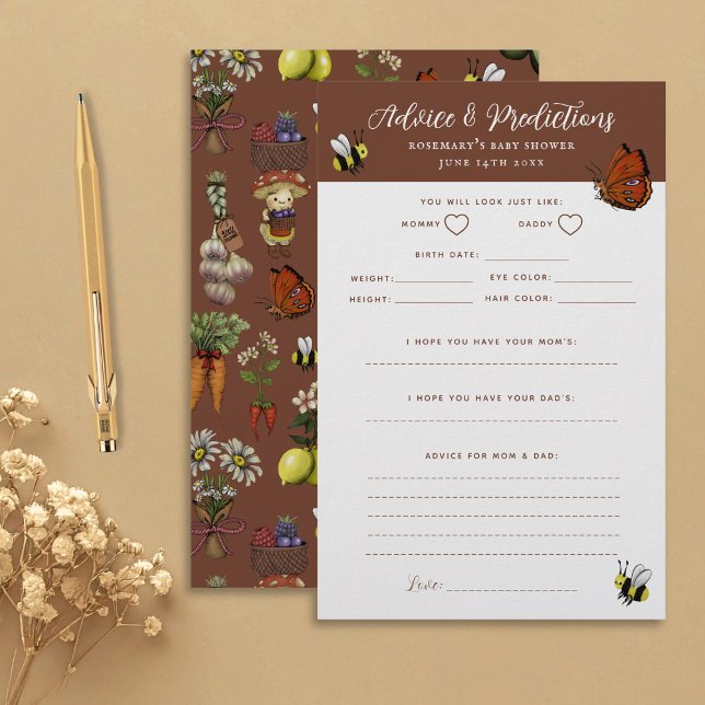 Advice & Predictions Garden Baby Shower Game (Créateur téléchargé)