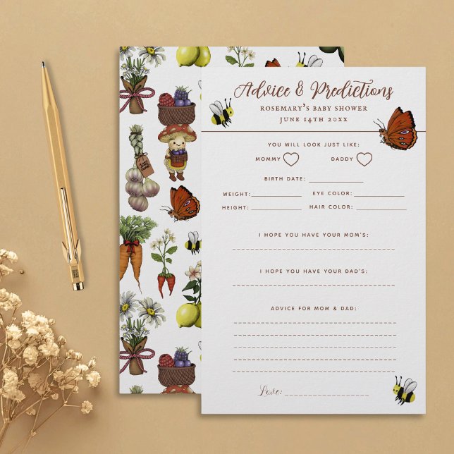 Advice & Predictions Garden Baby Shower Game (Créateur téléchargé)