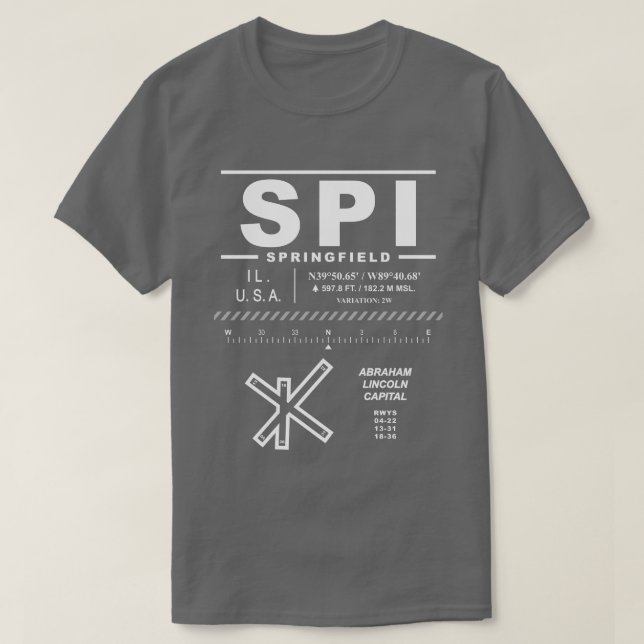 Aéroport d'Abraham Lincoln, SPI T-Shirt (Design devant)