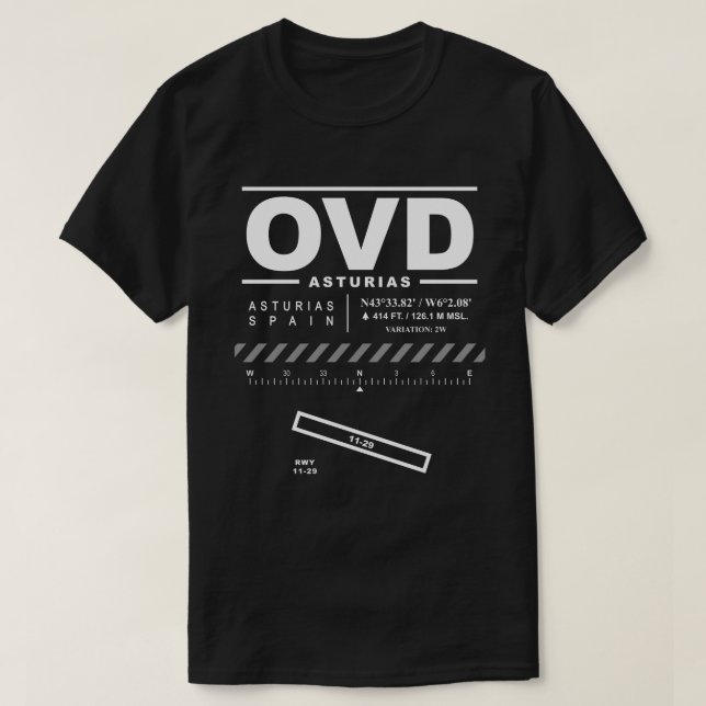 Aéroport des Asturies - T-Shirt OVD (Design devant)