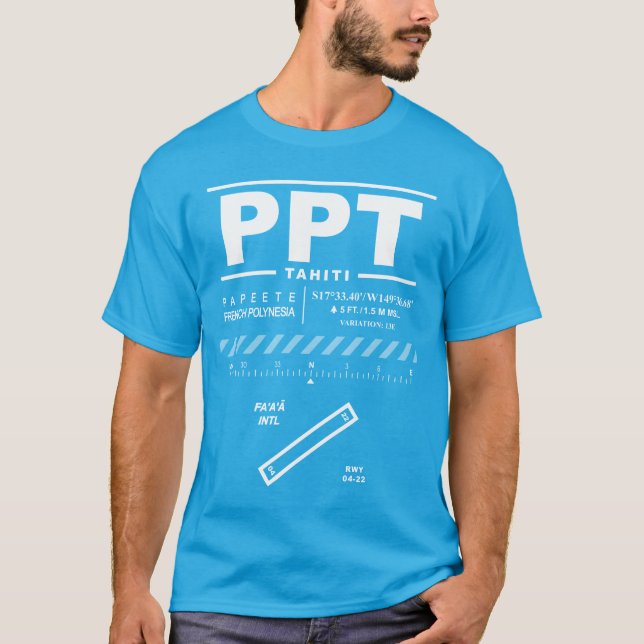 Aéroport international Tahiti Faaa PPT T-Shirt (Devant)