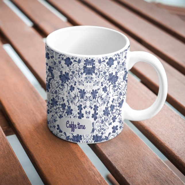 Aesthetic Coffee Time Floral Mug (Créateur téléchargé)