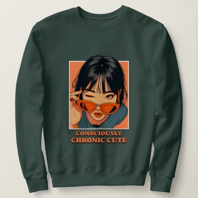 Aesthetic Girl Graphic Sweatshirt (Design devant)