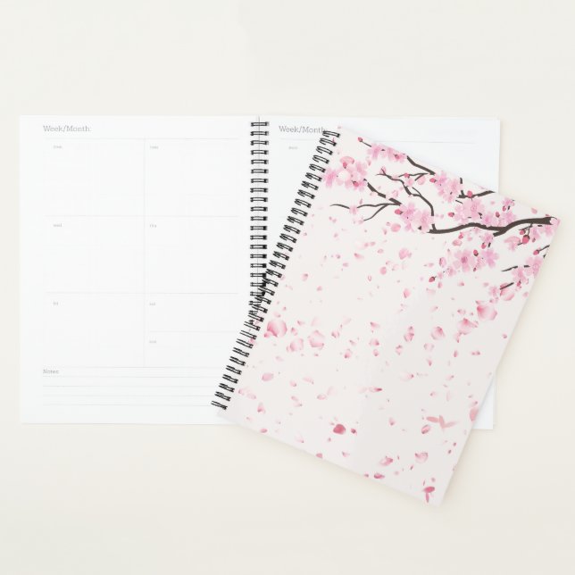 Aesthetic Sakura Pink Flowers Personal planner (Devant avec enveloppe)