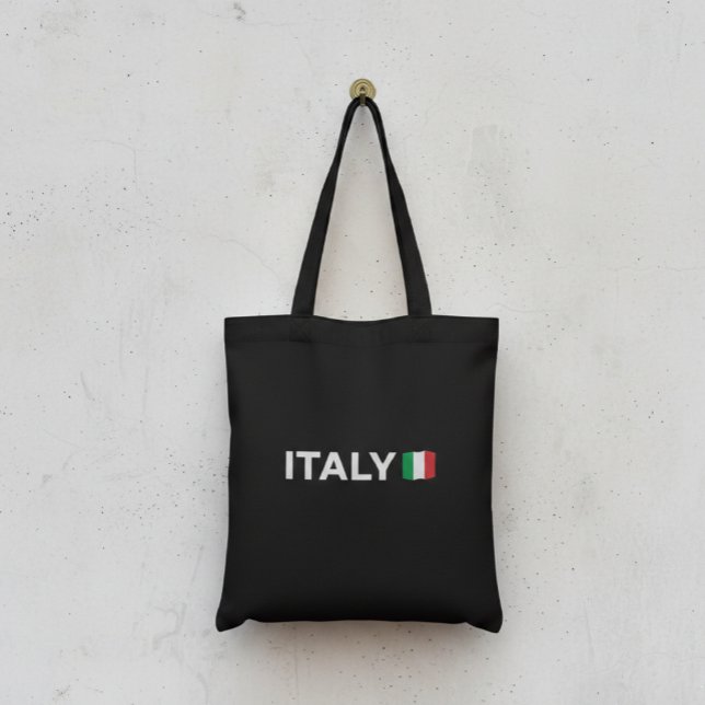 Aesthetic Sustainability Black Tote Bag Italy (Créateur téléchargé)