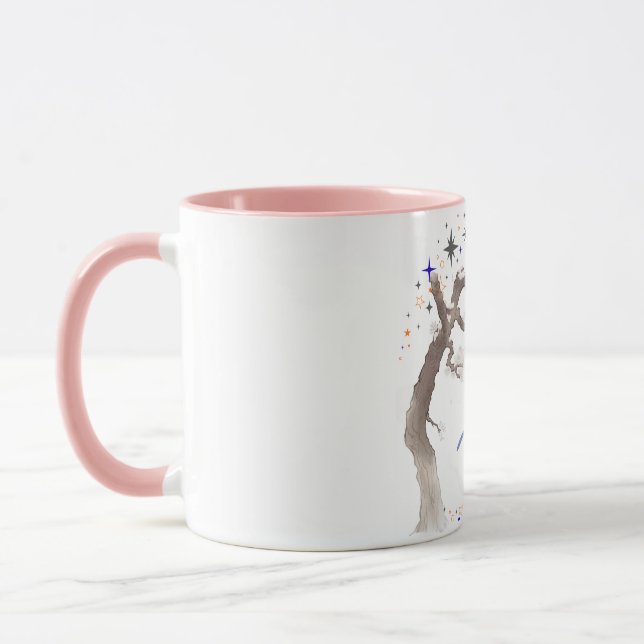 Aesthetic Watercolor Fairy My Realm Pink Combo Mug (Gauche)