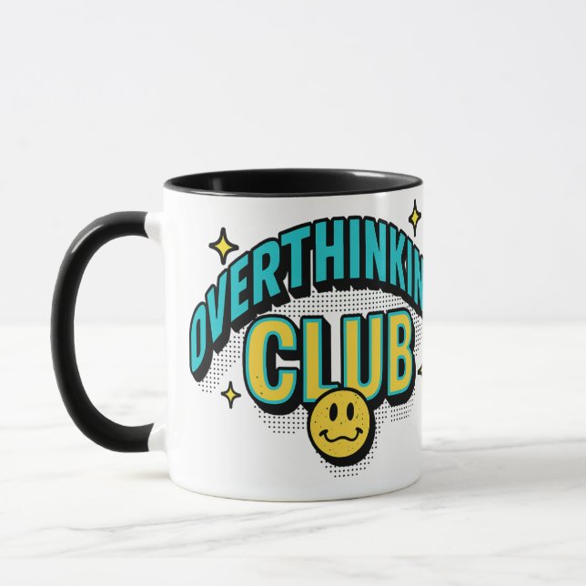 "Aesthétique Retro Pop Art Mug - Audacieuse Typogr (Gauche)