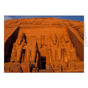 AF, Égypte, Abu Simbel. Façade au coucher du solei