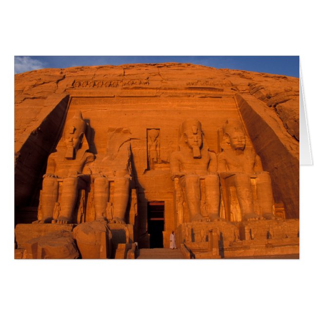 AF, Égypte, Abu Simbel. Façade au coucher du solei (Devant horizontal)