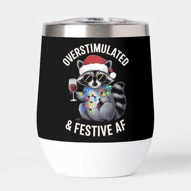 AF Raccoon Espresso Lover surstimulé et festif (Avant)