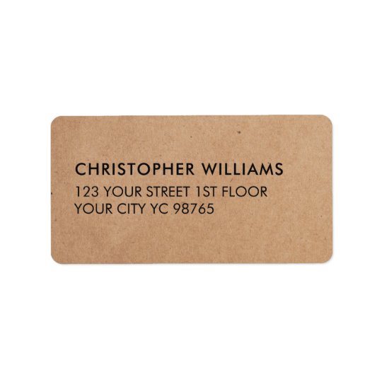 Affaires élégantes simples de papier d'emballage étiquettes d’adresse