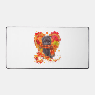 Affenpinscher Au Coeur Fait De Feuilles D'Automne