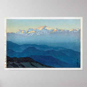 Affiche カンチェンジュンガ, Kangchenjunga, Yoshida, Woodcut