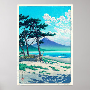 Affiche 三 保 の 原, Pine Beach à Miho, Hasui Kawase