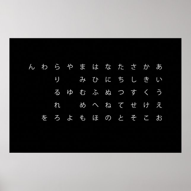 AFFICHE 五十音（ひらがな） (Devant)