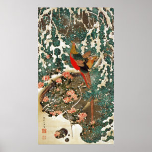 Affiche 動 植 綵 絵(19)雪 錦 ,  de  中