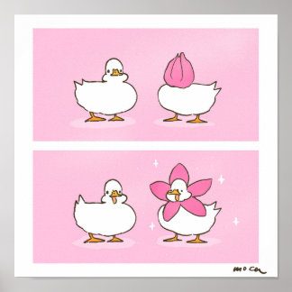 AFFICHE 桜もちもちアヒル 