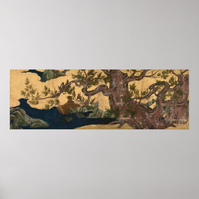 Affiche 檜図 Cypress Tree Kano Eitoku (Devant)