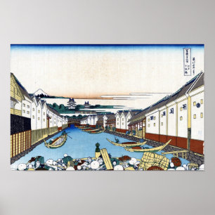 AFFICHE 江 戸 日 本 橋, 北 斎