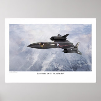 AFFICHE 航空芸術ポスター「ロッキードSR-71ブラックバード」