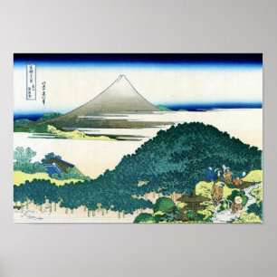 AFFICHE 青 山 円 座 松, 北 斎