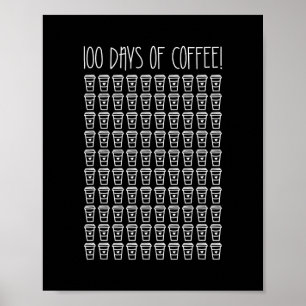 Affiche 00 jours de café t- heureux 00e jour de l'école