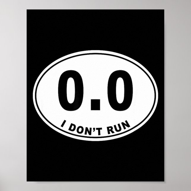 Affiche 0.0 I Don't Run  (Devant)