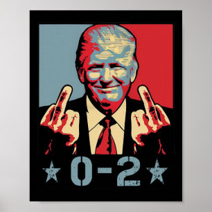 Affiche 0 2 Drôle Trump 2024 Trump 2024 Gagne Victoire Gag