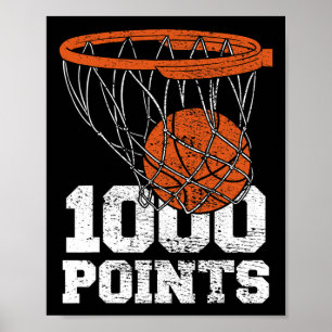 Affiche 1000 Points Bysketbyll Scorer High School Bysketby