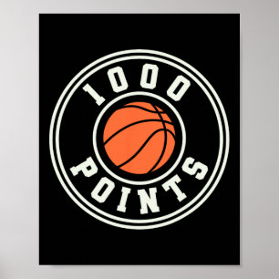 Affiche 1000 Points Bysketbyll Scorer High School Bysketby