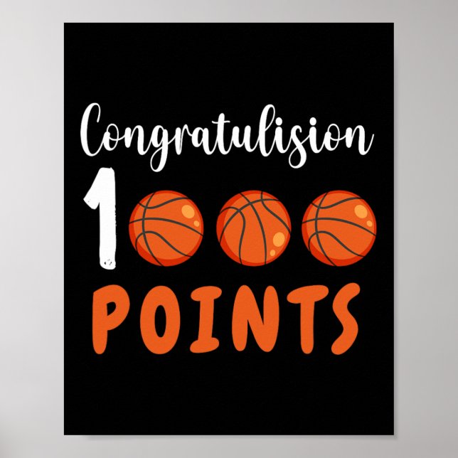 Affiche 1000 Points Bysketbyll Scorer High School Bysketby (Devant)
