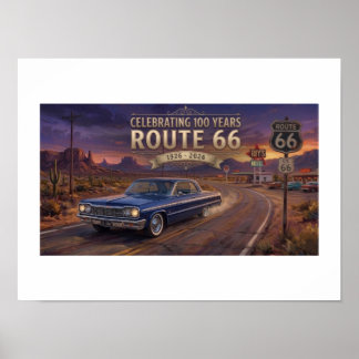 Affiche 100 Ans de Route 66